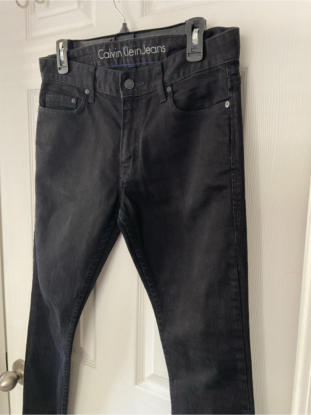 Calvin Klein Jeans Men’s 31x30 Slim Fit Black Stretch Denim Pants - Picture 3 of 13